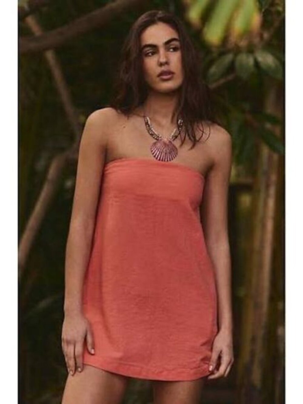 Free People Cotton-Linen Mini strapless Dress size X-small